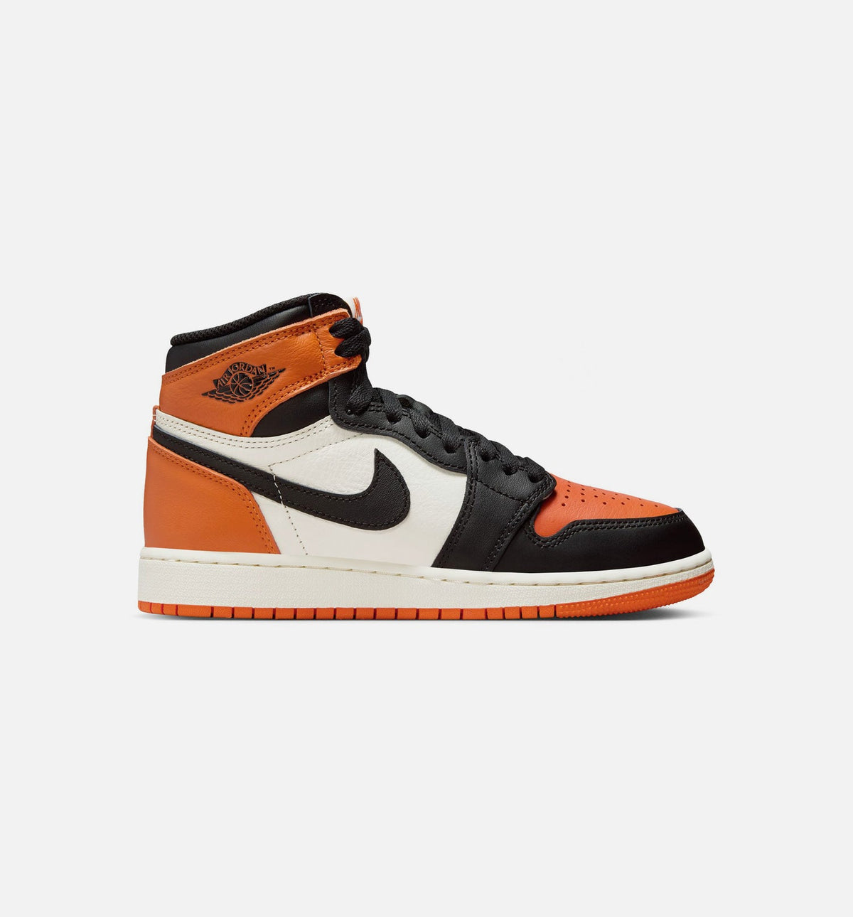Air Jordan 1 Retro High OG Shattered Backboard Grade School Lifestyle Shoe – Black/Sail/Starfish
