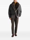 Dolce & Gabbana padded wool flannel bomber jacket