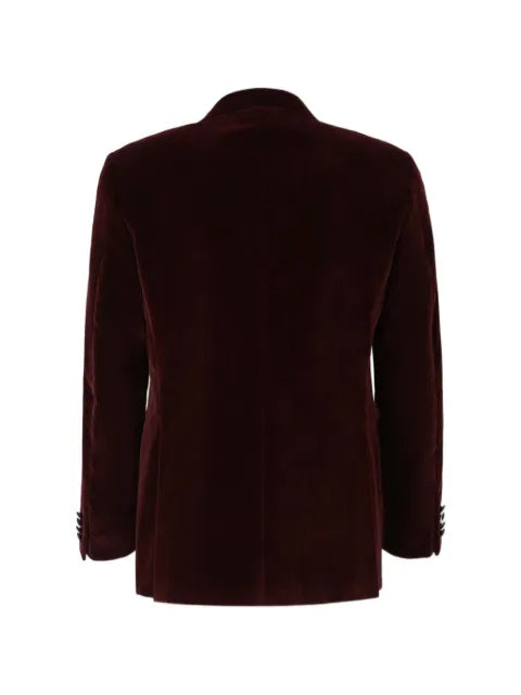 Canali velvet peak-lapel singel-breasted blazer
