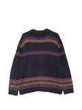 FOUND Isles horse-intarsia zip-up cardigan