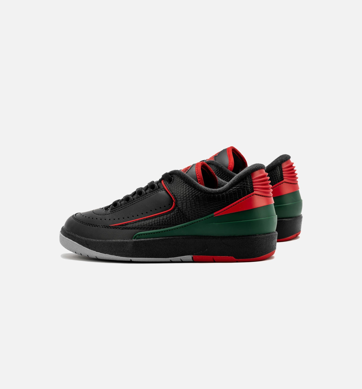 Air Jordan 2 Retro Low "Christmas" Big Kids' Shoe – Black/Fire Red/Cement Grey