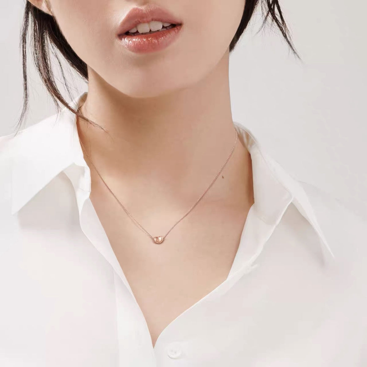 Tiffany Style Bead 18K Gold-Plated Necklace