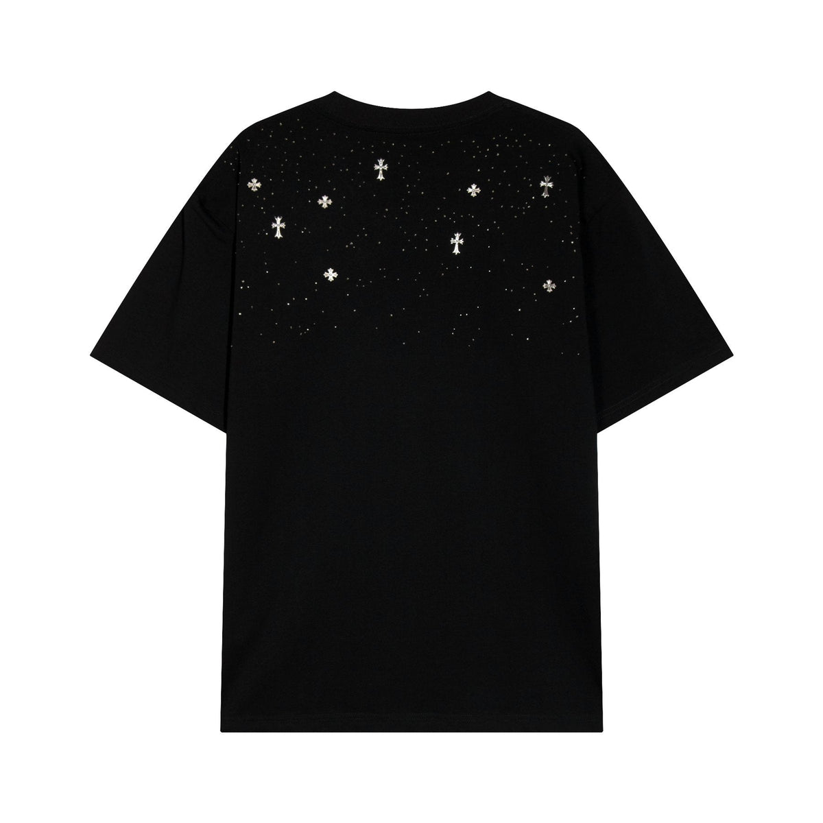 Chrome Hearts Rhinestone Cross Embellished T-Shirt