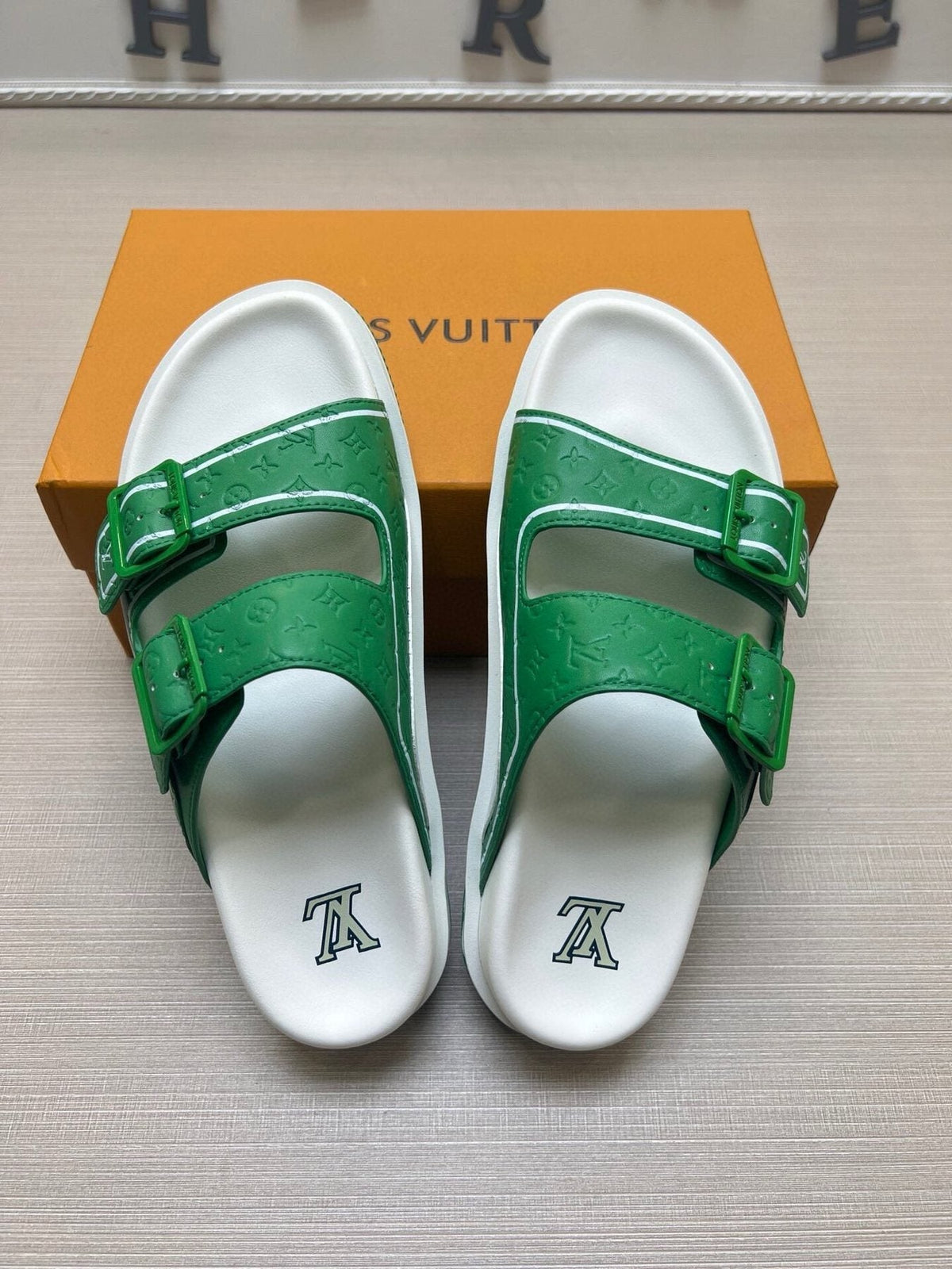 Louis Vuitton Double-Buckle Slide Sandals
